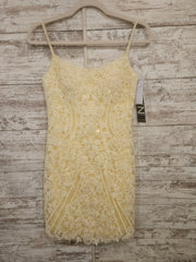 YELLOW/FLORAL SHORT DRESS -NEW
