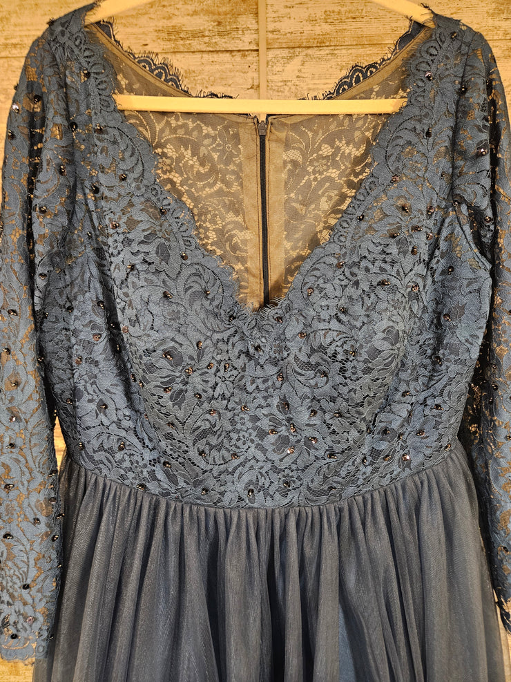 NAVY FULL A LINE GOWN