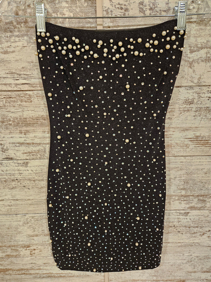 BLACK PEARL SHORT DRESS