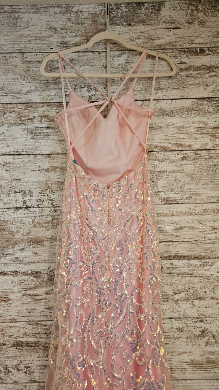PINK SPARKLY LONG DRESS (NEW)