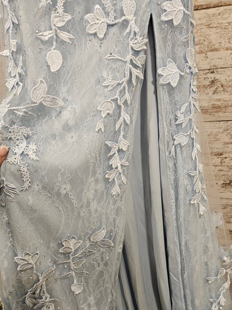 BLUE/FLORAL MERMAID GOWN (NEW)