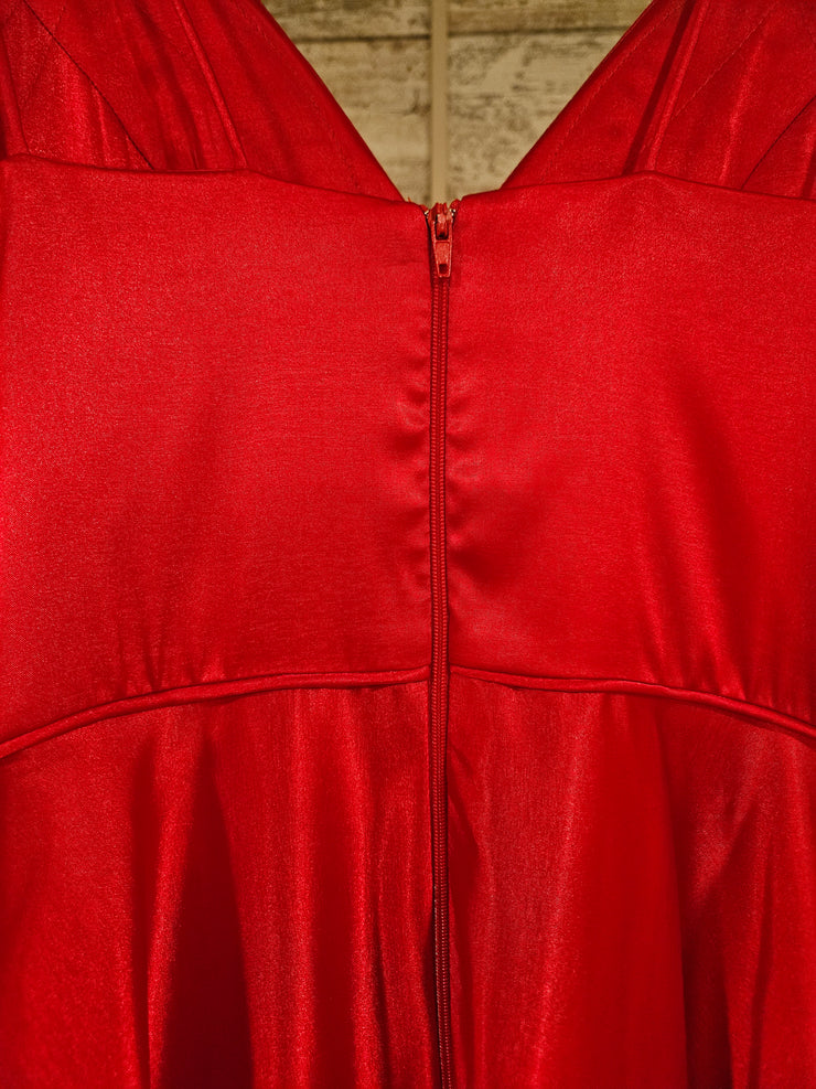 RED A LINE GOWN