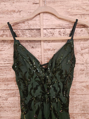GREEN SPARKLY SHORT DRESS
