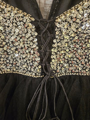 BLACK/SILVER SHORT DRESS