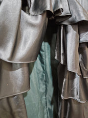 TEAL RUFFLED MERMAID GOWN