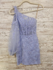 LAVENDER 1 SLEEVE SHORT DRESS