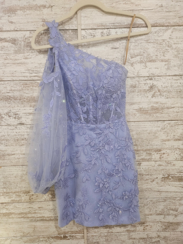 LAVENDER 1 SLEEVE SHORT DRESS