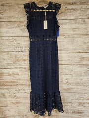 NAVY LACE MIDI DRESS (NEW) $99