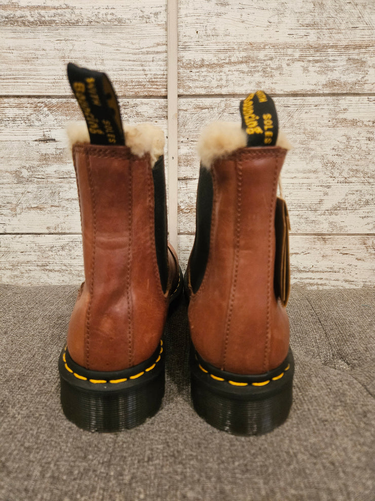 BROWN FAUX FUR BOOTS-NEW $180