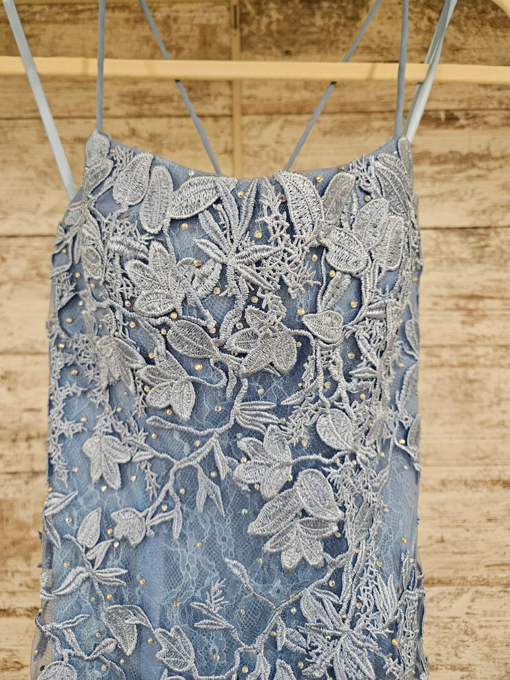 BLUE/FLORAL MERMAID GOWN (NEW)