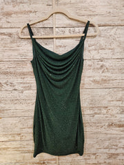 GREEN BEADED SHORT DRESS