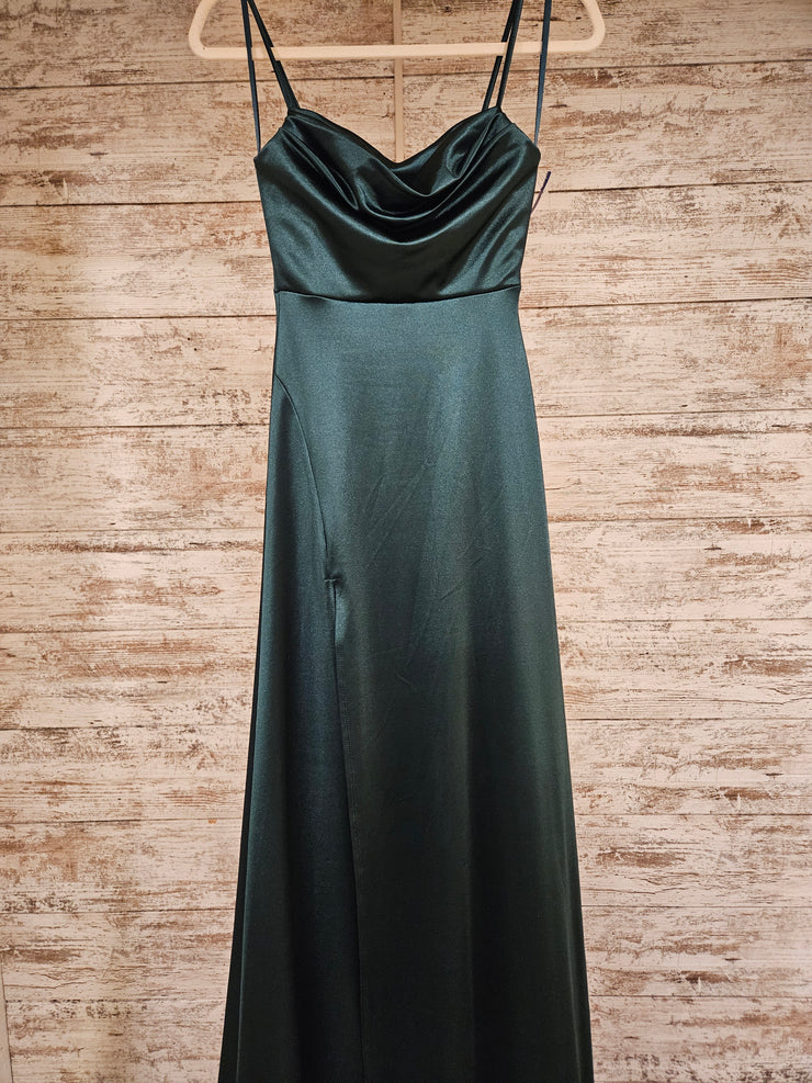 GREEN LONG EVENING GOWN (NEW)
