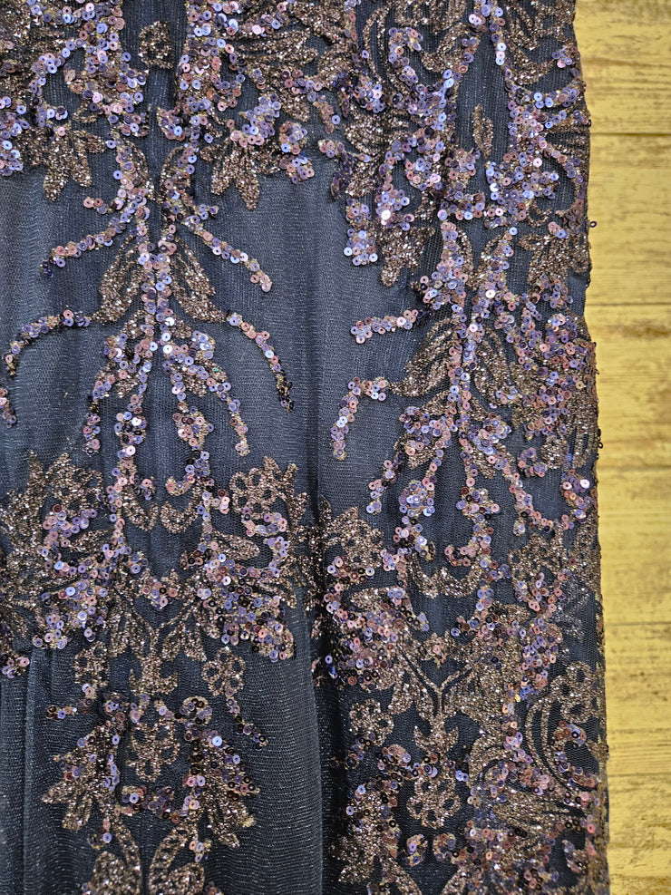 NAVY SPARKLY MERMAID GOWN