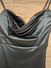 GREEN LONG EVENING GOWN