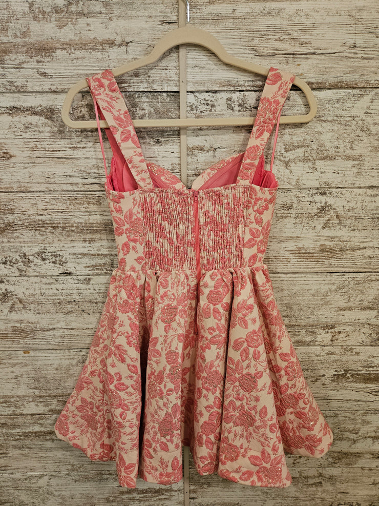 PINK/WHITE SHORT DRESS- NEW