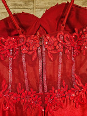 RED LONG EVENING GOWN