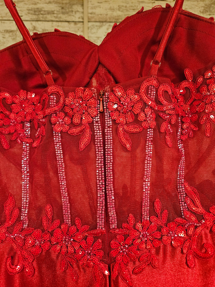RED LONG EVENING GOWN