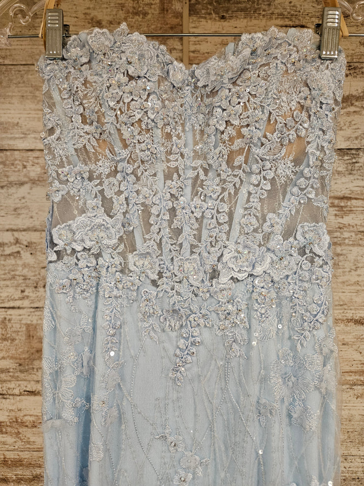 BLUE/FLORAL MERMAID GOWN