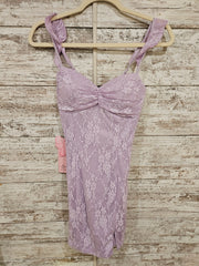 LAVENDER/LACE SHORT DRESS -NEW