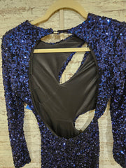 NAVY SPARKLY SHORT DRESS