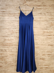 ROYAL BLUE A LINE GOWN