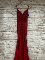 RED SPARKLY LONG DRESS $700