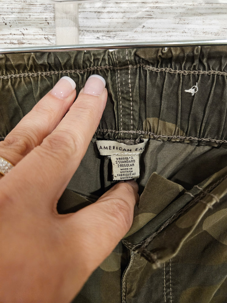 GREEN CAMO JOGGERS $60