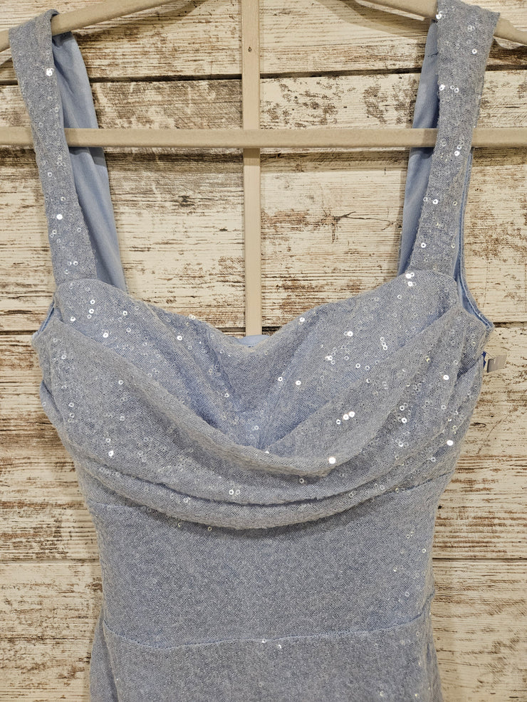 BLUE SPARKLY SHORT DRESS (NEW)
