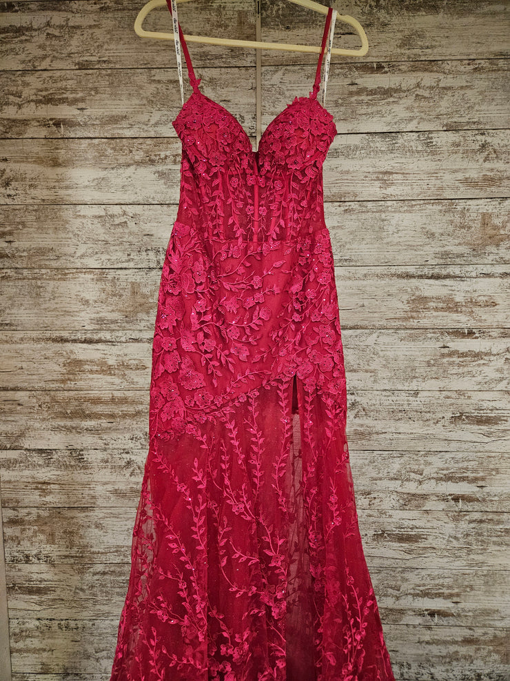 PINK/FLORAL MERMAID GOWN