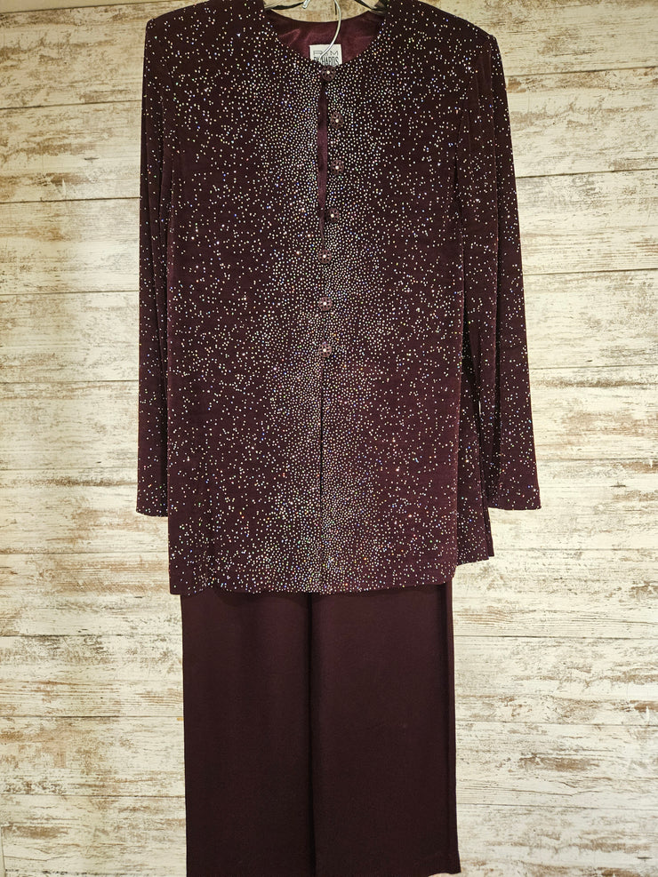 PURPLE SPARKLY 2 PC. PANTS SET