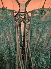 GREEN SPARKLY MERMAID GOWN