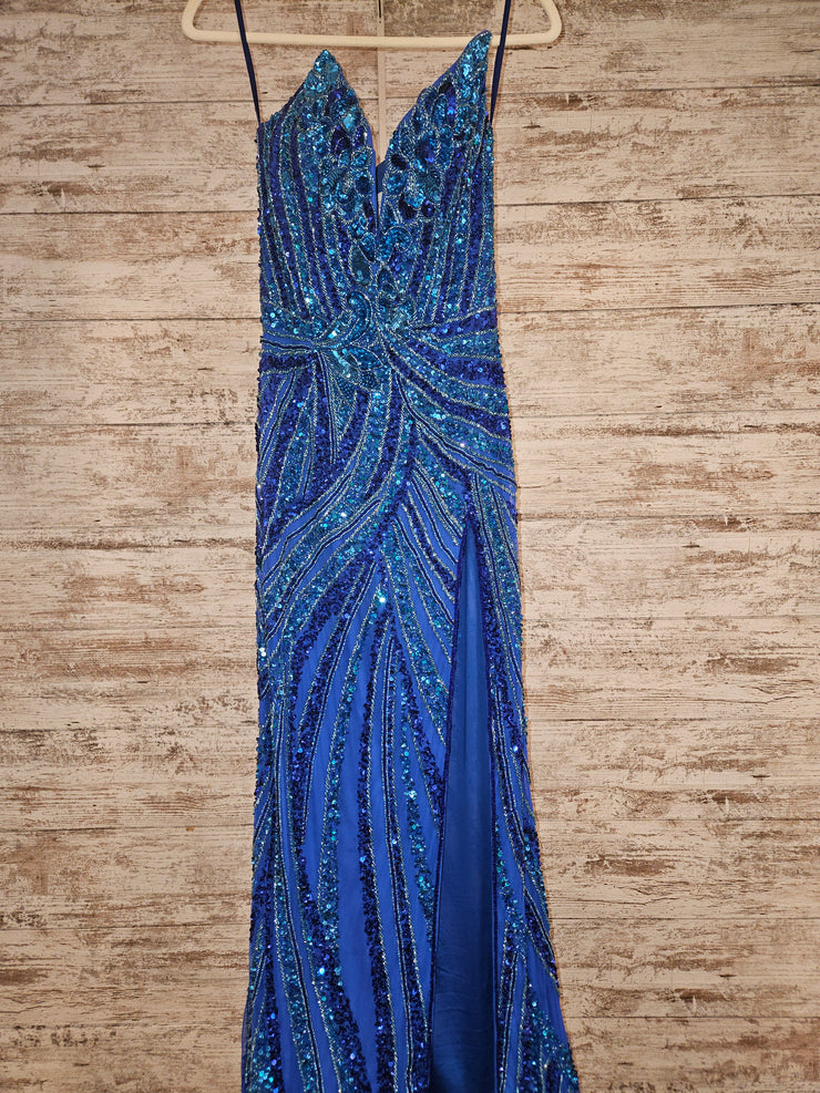 BLUE/ROYAL BLUE LONG DRESS$800