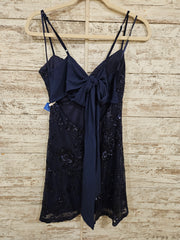 NAVY SPARKLY SHORT DRESS (NEW)