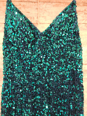GREEN SEQUIN MERMAID GOWN- NEW