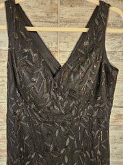 BLACK SPARKLY LONG DRESS (NEW)