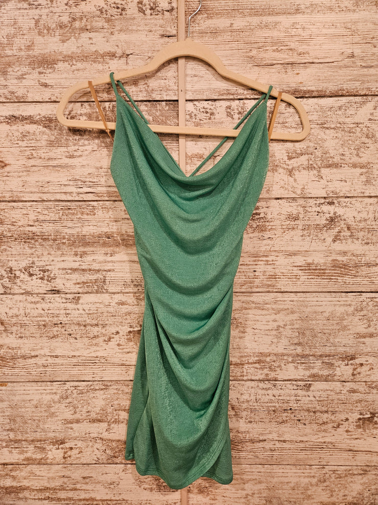 GREEN SHORT DRESS