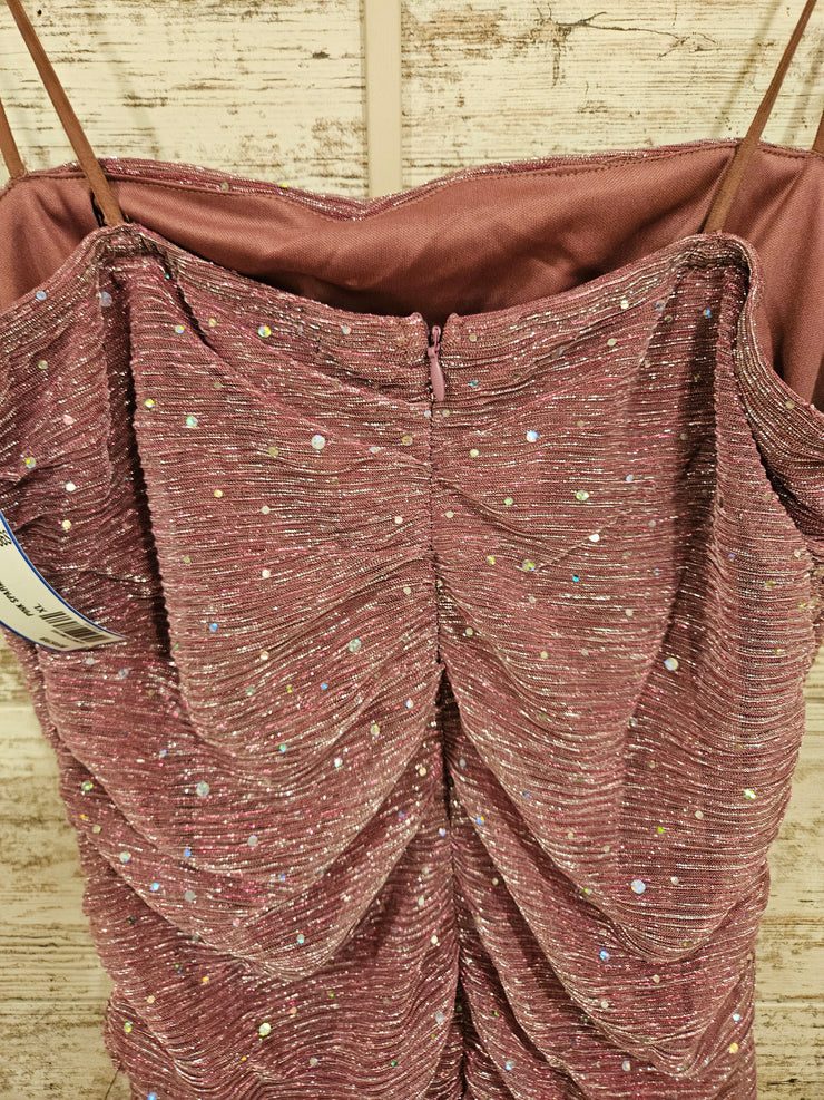 PINK SPARKLY SHORT DRESS (NEW)