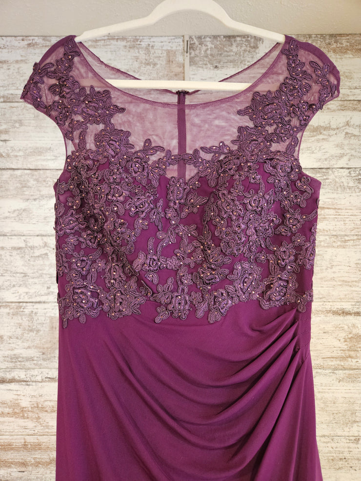 PURPLE LONG EVENING GOWN