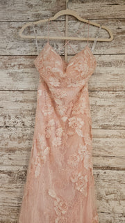 PINK/FLORAL LONG DRESS (NEW)