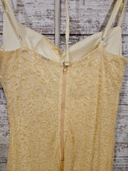 YELLOW SPARKLY SHORT DRESS