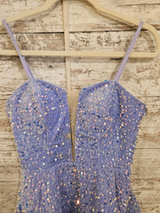 LAVENDER SPARKLY SHORT DRESS