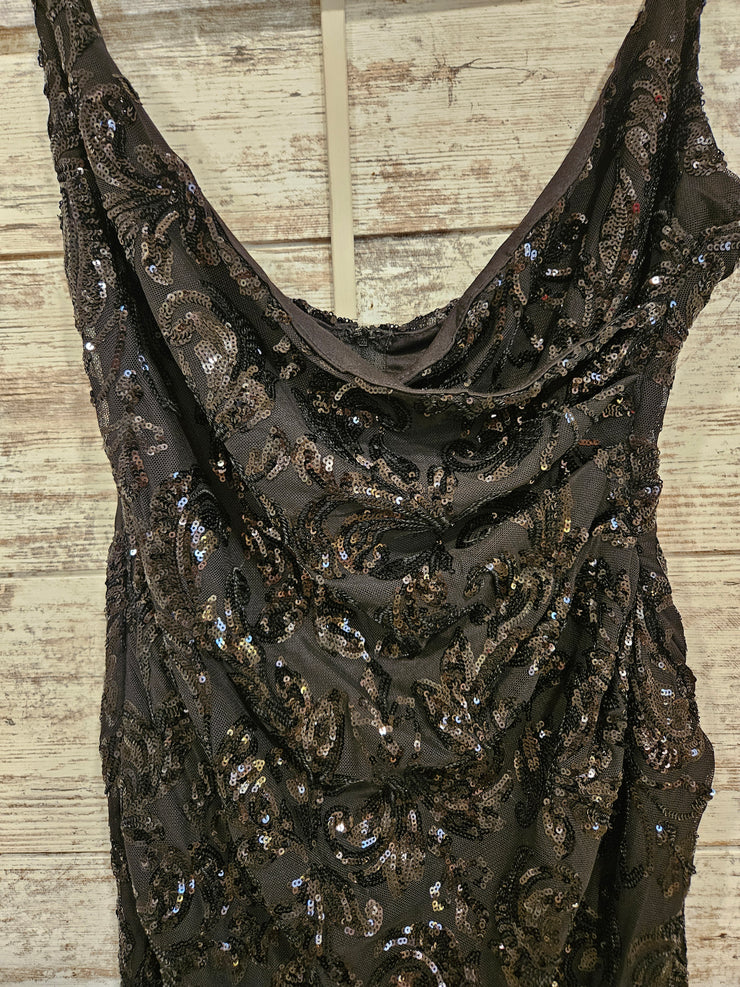 BLACK SPARKLY SHORT DRESS