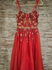 RED SPARKLY A LINE GOWN (NEW)