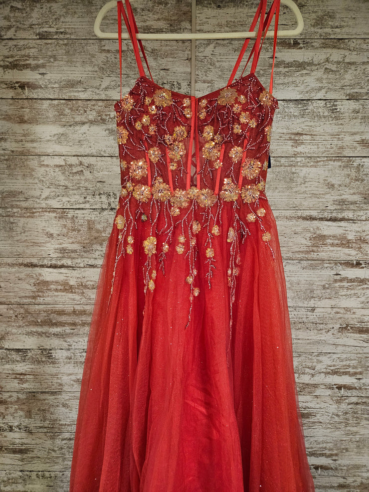 RED SPARKLY A LINE GOWN (NEW)