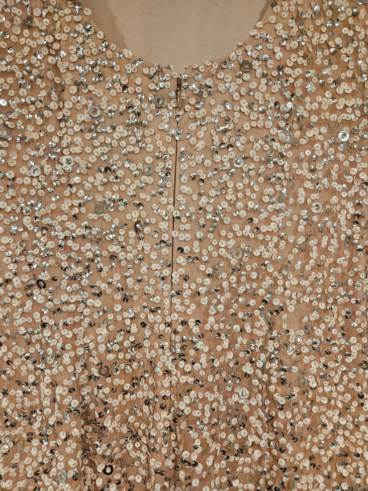 PINK SEQUIN LONG DRESS (NEW)