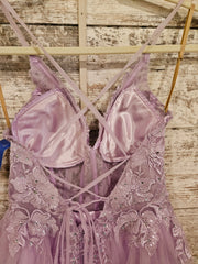 LAVENDER FLUFFY SHORT DRESS