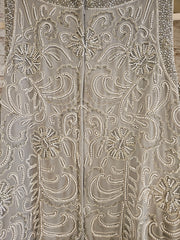 GRAY/WHITE LONG DRESS (NEW)