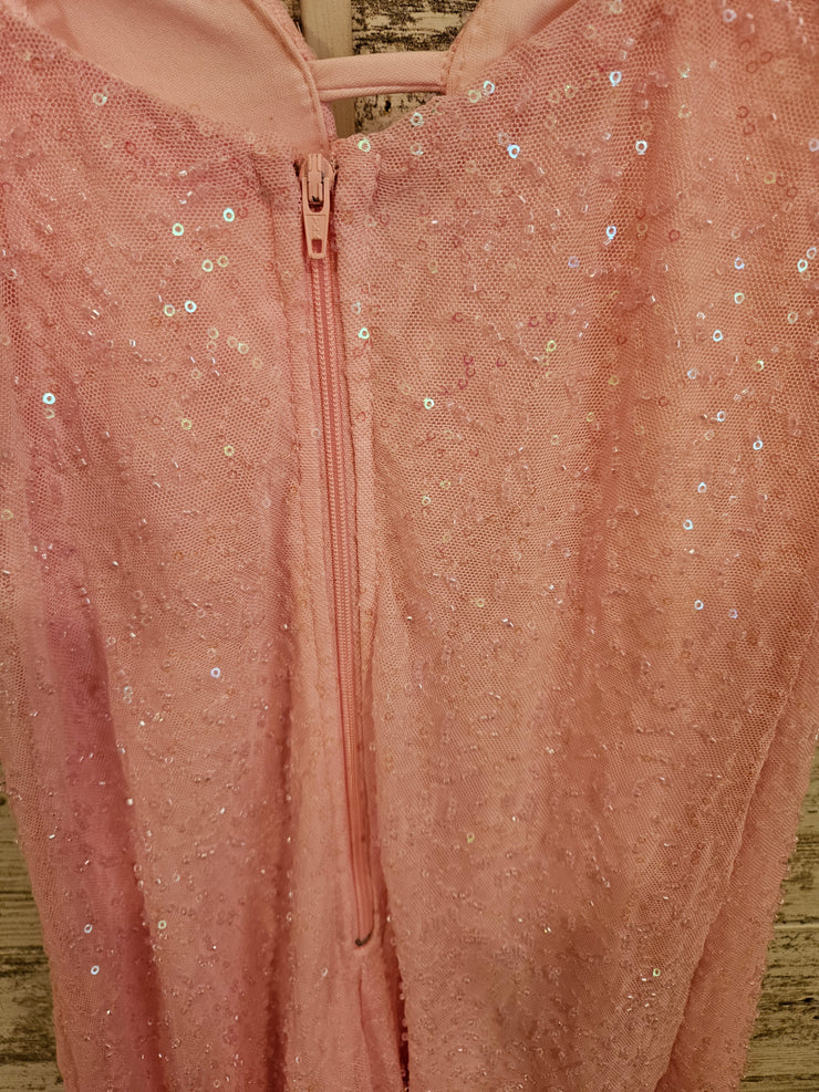 PINK BEADED SHORT DRESS