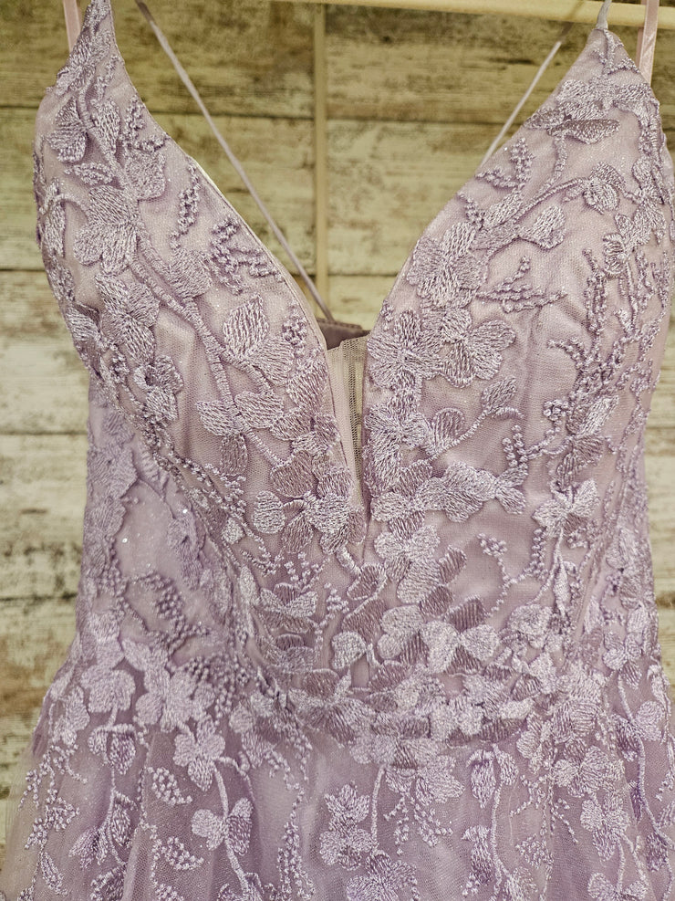 LAVENDER/FLORAL A LINE GOW-NEW