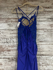 ROYAL BLUE LONG EVENING GOWN